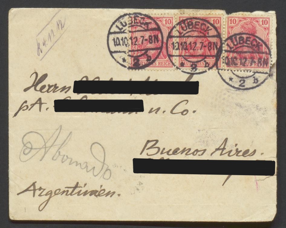 Geschwärztes Archivmaterial